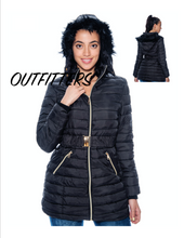 Load image into Gallery viewer, Long Belted Puffer Sherpa Coat
